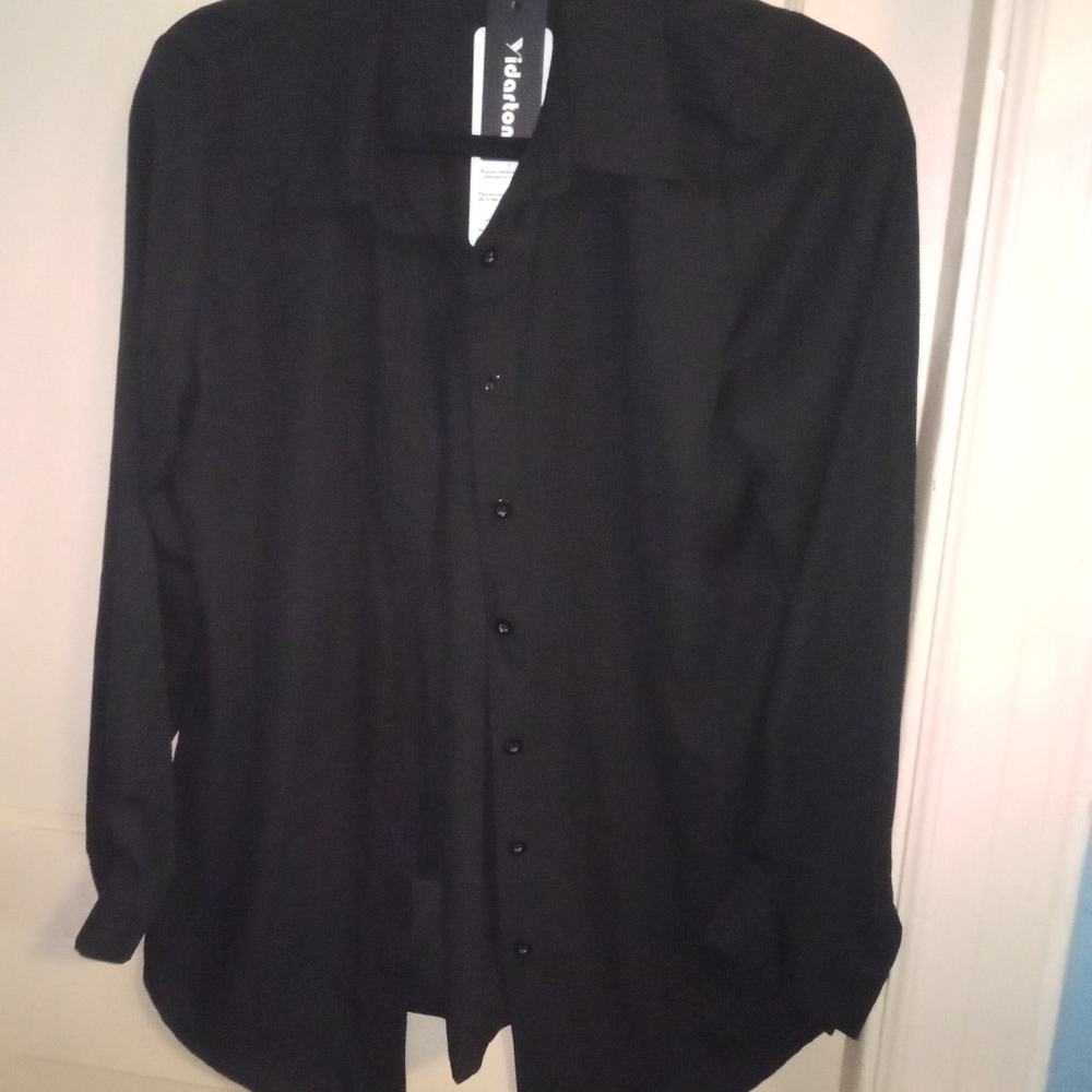 Black button down